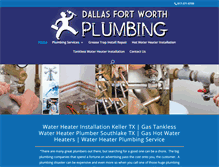 Tablet Screenshot of dallasfortworthplumbing.com